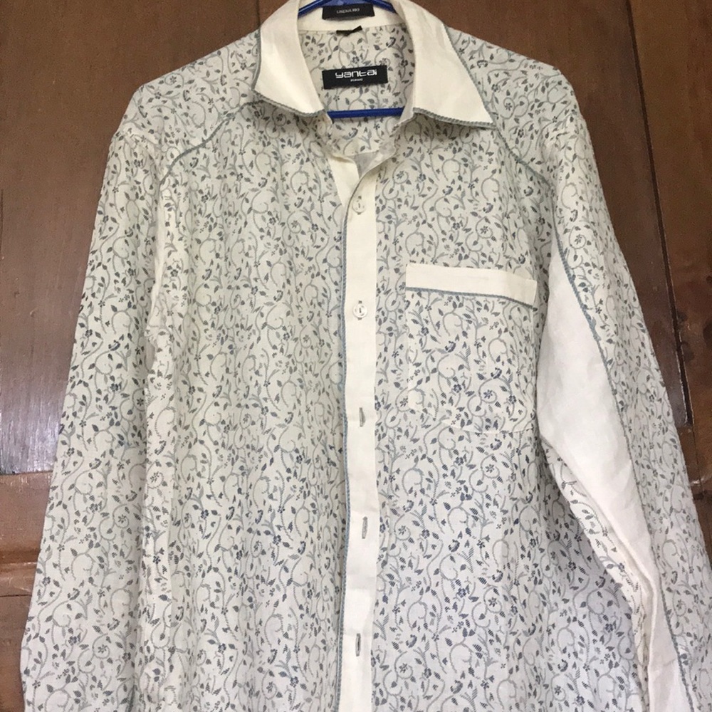 Men's Linen Button Down Shirt